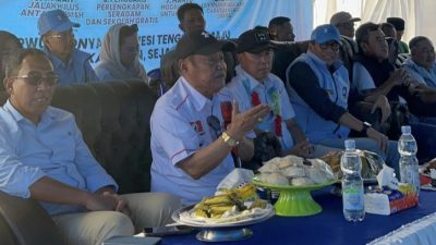 Ketua DPC Gerindra Koltim Kampanyekan Asr-Hugua dikecamatan Lalolae