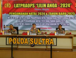 *Dirlantas Polda Sultra Pimpin Latpraops Lilin Anoa 2024 untuk Pengamanan Natal dan Tahun Baru*