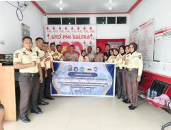 Donor Darah Meriahkan HUT ke-44 SATPAM: Wujud Kepedulian Sosial Ditbinmas Polda Sultra