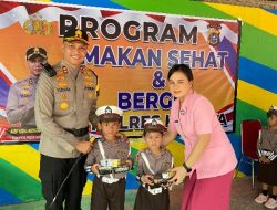 Polres Kolaka Gelar Program Makan Sehat untuk Anak-anak TK