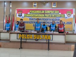 Polda Sultra Gelar Pengambilan Sumpah dan Penandatanganan Pakta Integritas Seleksi PKP