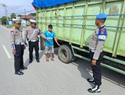 Hari ke-9 Operasi Keselamatan Anoa 2025, Polisi Berikan Imbauan Kepada Driver Pengguna Jalan