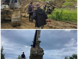 Polres Bombana Tangkap Penambang Ilegal di Desa Wububangka, Satu Buah Excavator Turut Diamankan