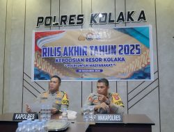 Polres Kolaka Catat Prestasi Gemilang Sepanjang 2025, Kriminalitas Turun, Pengungkapan Kasus Meningkat, Laka Lantas Menyusun Drastis 