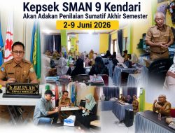 Kepsek SMAN 9 Kendari Akan Adakan Penilaian Sumatif Akhir Semester 2-9 Juni 2026