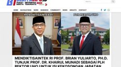 Mendiktisaintek RI Prof. Brian Yuliarto, Ph.D. Tunjuk Prof. Dr. Khairul Munadi Sebagai PLH Rektor UHO untuk Isi Kekosongan Jabatan