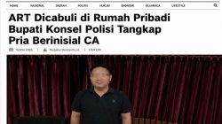 ART Dicabuli di Rumah Pribadi Bupati Konsel Polisi Tangkap Pria Berinisial CA