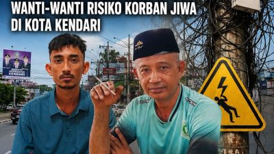 Sorotan Publik Menguat, Aktivis Ingatkan Bahaya Kabel Semrawut Wanti-Wanti Risiko Korban Jiwa di Kota Kendari