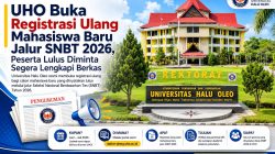 UHO Buka Registrasi Ulang Mahasiswa Baru Jalur SNBT 2026, Peserta Lulus Diminta Segera Lengkapi Berkas