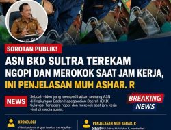 Sorotan publik! ASN BKD Sultra terekam ngopi dan merokok saat jam kerja, ini penjelasan Muh Ashar. R