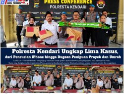 Polresta Kendari Ungkap Lima Kasus, dari Pencurian iPhone hingga Dugaan Penipuan Proyek dan Umroh